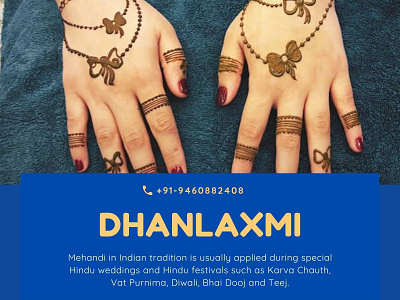 Mehandi in Indian tradition usually applied during Hindu wedding applied bhai dooj designs diwali festivals hinduweddings mehandi purnima teej