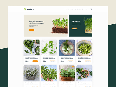 Heirloom seeds ecommerce website