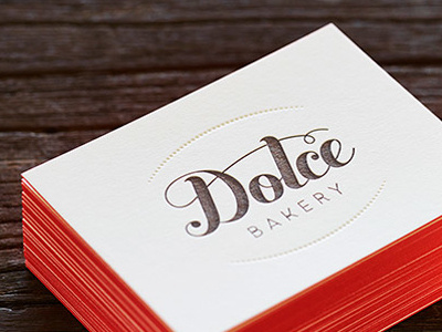 Dolce Bakery Business Card business card letterpress print