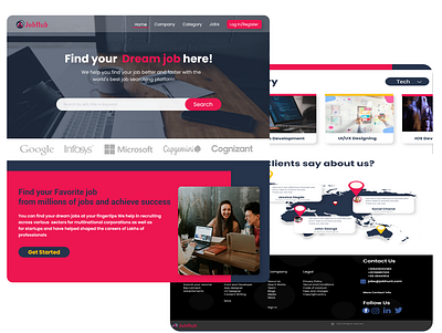 Job Portal Home page design typography ui uidesign uiux user interface ux ux design