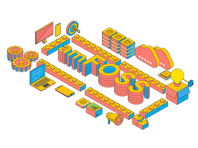 amFOSS Isometric Illustration