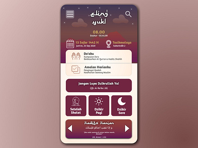 Eling Yuk Moslem App! app design islamic islamic art islamic design islamicart mobile mobile app mobile app design mobile design mobile ui moslem muslim muslim app typography ui