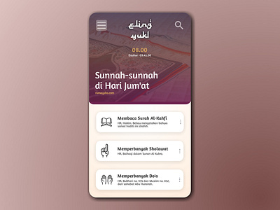 Simple UI Design for Bulletin Muslim App