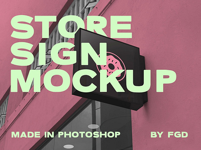 STORE SIGN MOCKUP logo mockup restaurant sign signage signage mockup store store sign