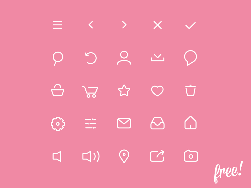 Free Basic Navigation Icons - vector file basic free freebie freebies icon line lineicon navigation set simple vector