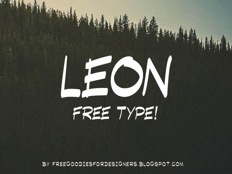 LEON FREE FONT BY MARCELO REIS MELO font free font free type freebie freebies type typo typography