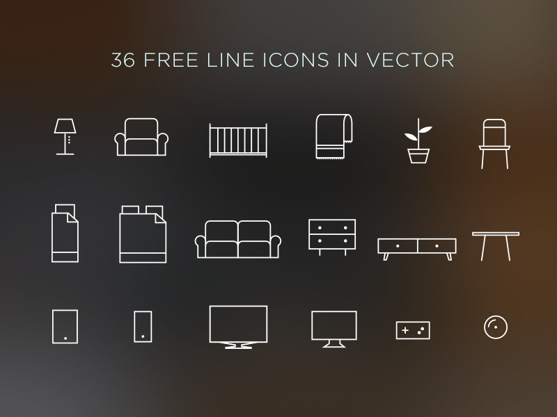 36 FREE LINE ICONS IN VECTOR freebie freebies freeicon icon iconography