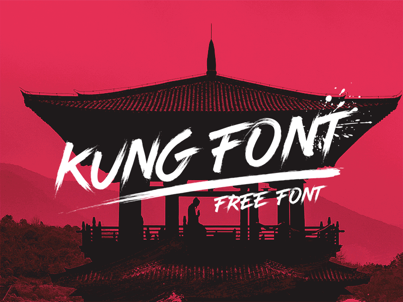 Kung Font brush font freefont lettering script type typeface typography