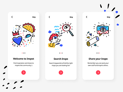 Miroodles Illustrations for UI Design