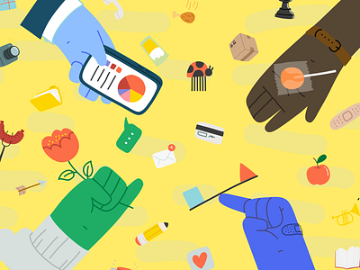 'Hands' Illustrations for Memorable Projects design free freebies illustration illustration design illustrations illustrations／ui illustrator ui ux
