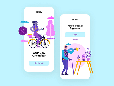 'Dayflow' Illustrations for Awesome UI free freebies illustration illustration design illustrations illustrations／ui illustrator system ui ux