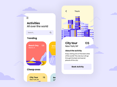 Cityscapes for Delightful UI free freebies illustration illustration design illustrations illustrations／ui illustrator system ui ux