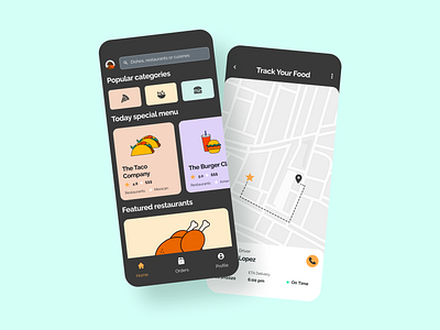 Delivery App Design with Wavy Buddies branding design illustration illustration design illustrations illustrations／ui illustrator logo ui ux