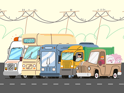Vehicle doodles branding design illustration illustration design illustrations illustrations／ui illustrator logo ui ux