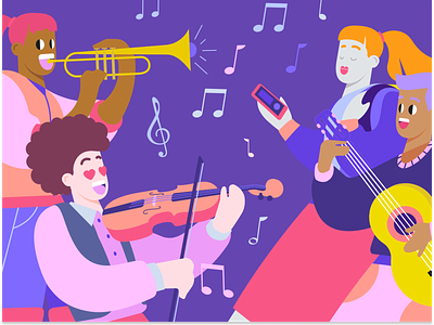 Musical Illustrations for Your Creations branding design illustration illustration design illustrations illustrations／ui illustrator logo ui ux