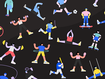 Get Physical with Fitz branding design illustration illustration design illustrations illustrations／ui illustrator logo ui ux