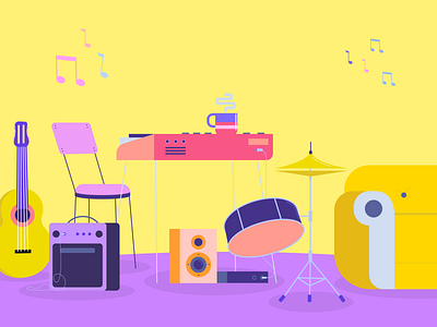 Free Illustrated Instruments branding design illustration illustration design illustrations illustrations／ui illustrator logo ui ux