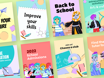 Back to School doodles for 2022 branding design illustration illustration design illustrations illustrations／ui illustrator logo ui ux