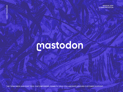 Mastodon logo redesign branding graphic design logo