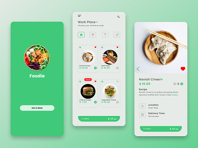 Foodie - Food Ordering App 2021 2d android delivery dishes figma food food delivery food ordering foodie ios minimalism mobile mobile app modern product design restaurant ui uiux ux