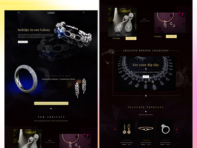 Jewellery Brand Landing page design ui ux