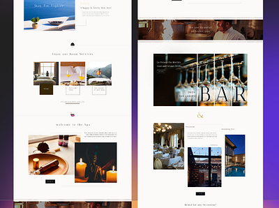 Luxury Hotel Brand site design ui ux