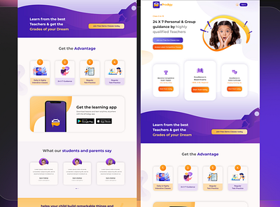 E learning Site for Kids design ui ux