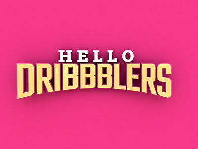 Hello Dribbblers debut introduction invite thanks