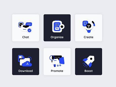 Set with Icons app art blue branding chat create design download icon icon set illustration logo minimal trendy ui vector web web design