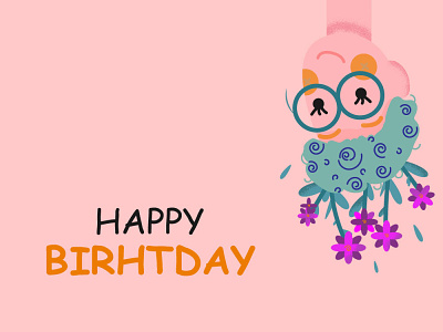 Birthday card design graphic design illustration vector