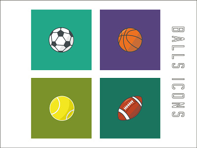 Ball icons for sport project design graphic design illustration vector