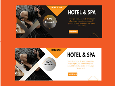 Web banner, for Hotel, Restaurant design graphic design illustration vector web