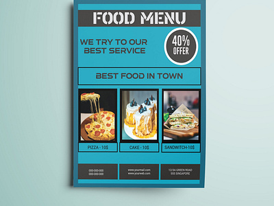 Menu flyer flyers menu card menu design restaurant restaurant branding