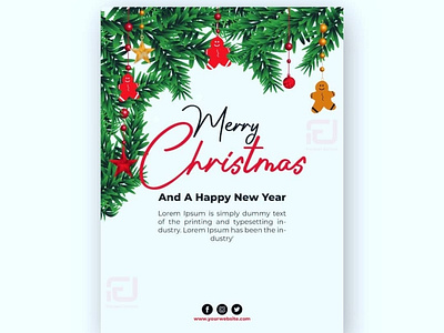 Merry christmas and a happy new year poster design add banner branding christmas card christmas design2022 christmas poster cover design design facebbok post flyers illustration instragram post logo new year new year card poster social media design tree xmas xmax ball