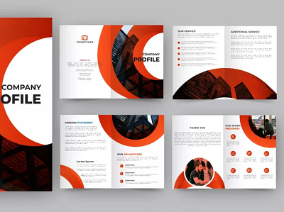 Company profile/business brochure annual report bifold brochure branding brochure business brochure company profile flyers poster social media design trifold brochure