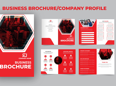 Company profile/corporate brochure bifold brochure brochure business company profile corporate brochure design flyers trifold brochure