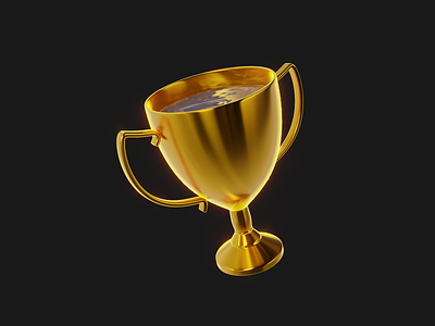 trophy 3d b3d blender dribbble illustration