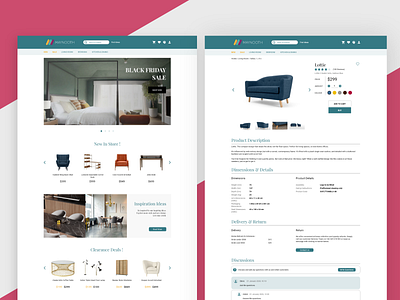 Maynooth Furniture Web Design design ecommerce furniture website ui web