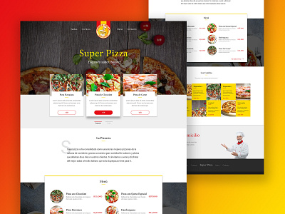 Diseño web para Superpizza design ui web