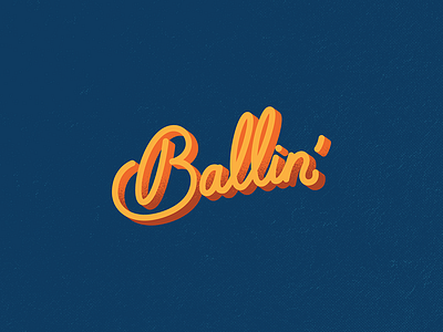 Ballin' texutures typography vector