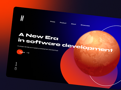 Mars Landing page design branding design develop development illustration logo ui ux