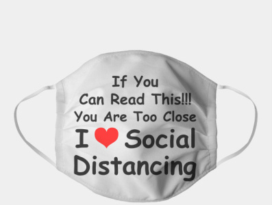 Social Distancing T Shirt And Mask design