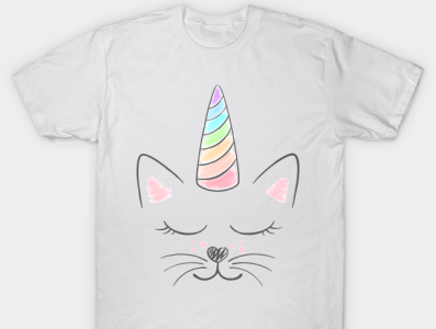 Caticorn Cat Lovers T Shirt Design