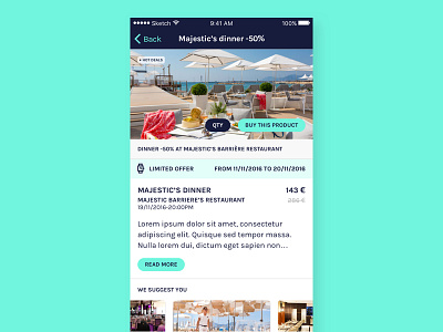 iOS Night Events App / Offer page
