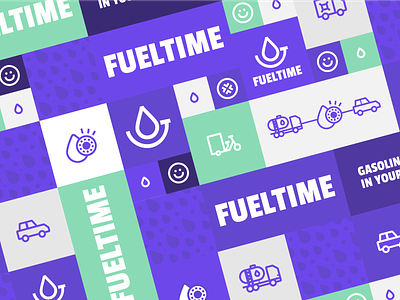 Fueltime – Gasoline already in your car app behance branding case study colorful delivery delivery service energy friendly fuel icons logo oil ui ux