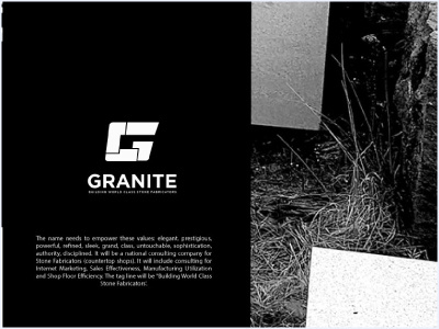 G Granite Logo branding design g granite graphic design icon illustration logo stone stone fabricator typography ui ux vector