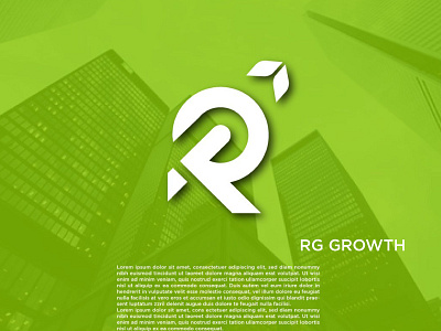 RG Growth logo branding design g graphic design icon illustration logo logo design minimal r rg logo typography ui ux vector
