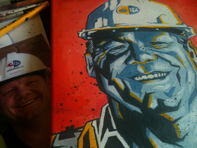 #2 in a series of portraits for a local mining company illustration johannesburg south africa