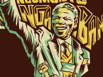Madiba artwork illustration johannesburg south africa tattoo art typography