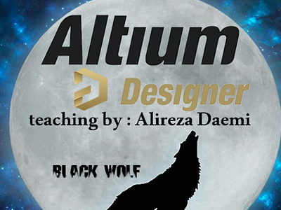 Altium Designer poster altuim designer black wolf photoshop photoshop adobe ps poster rasht